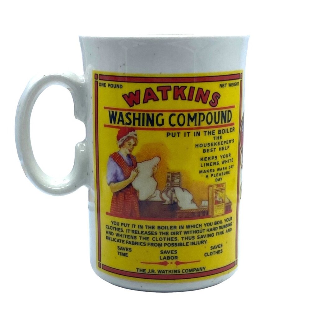 Vtg 1992 Watkins Heritage Collection Washing Compound‎ Coffee Cup Mug 4.5”